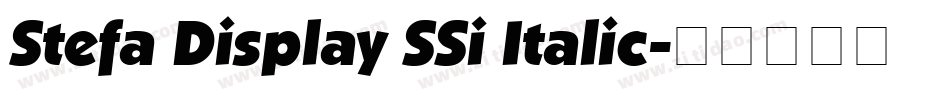 Stefa Display SSi Italic字体转换